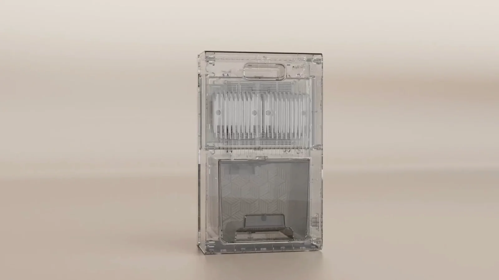 The 95-ounce tank, out of the machine