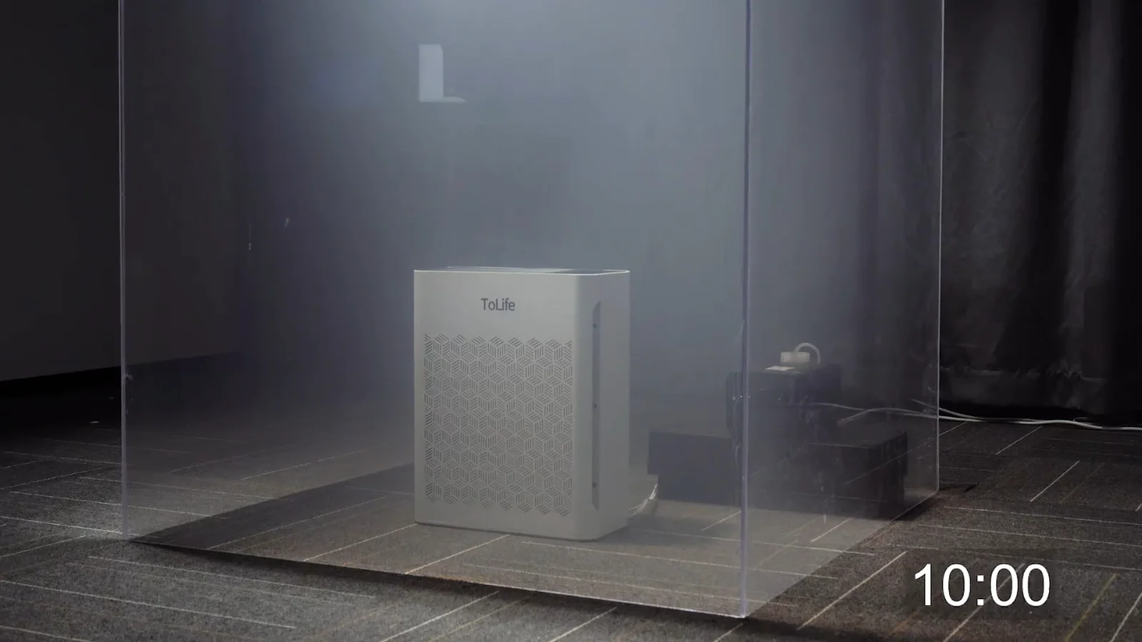Minute 10: the haze is visibly thinner